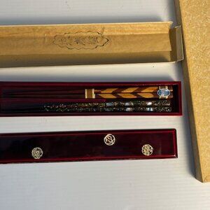Vintage Japanese His / Her ( 2 sets) Chopsticks from Korea War era Japan 1950's